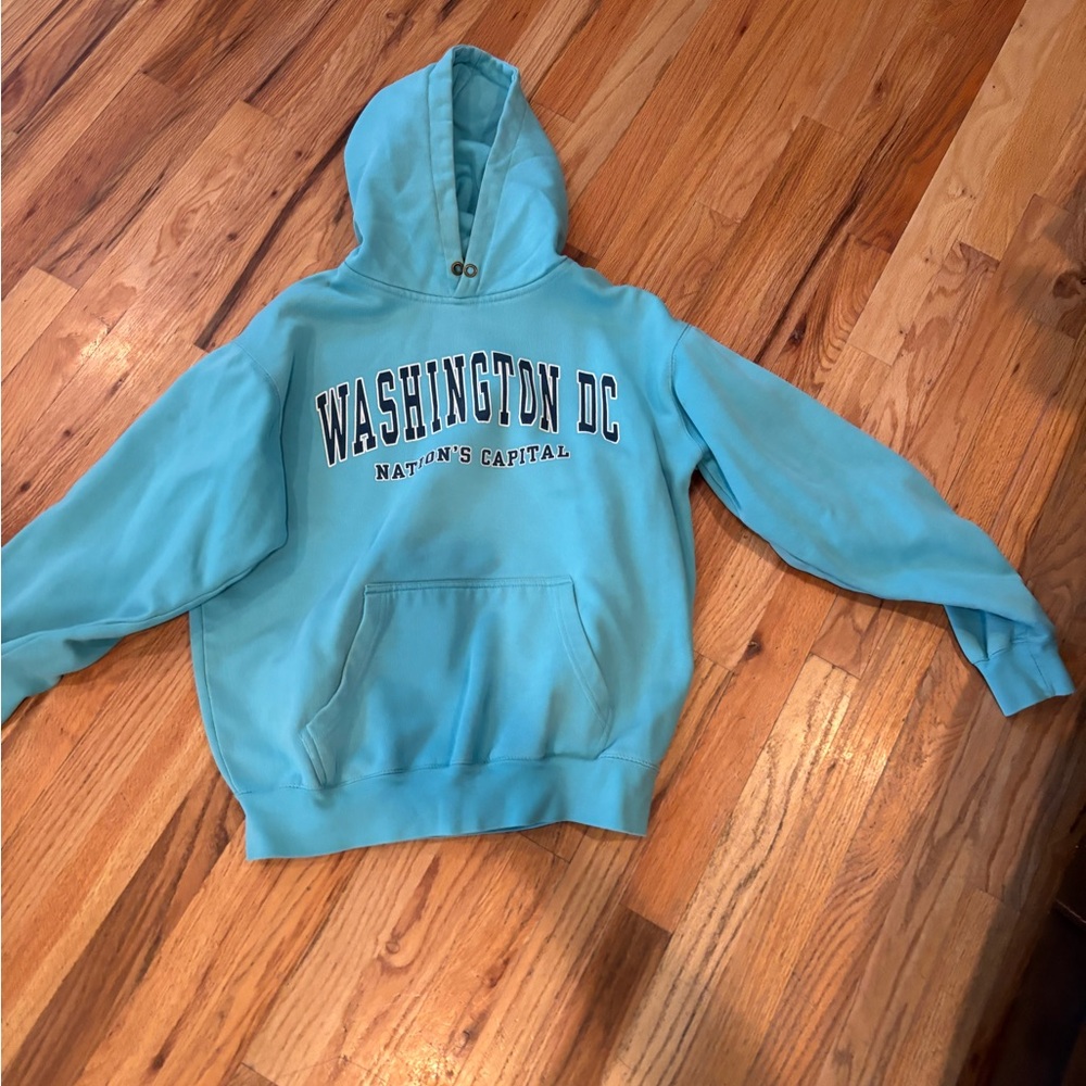 Sky Blue Hooded Women's Washington DC Sweater